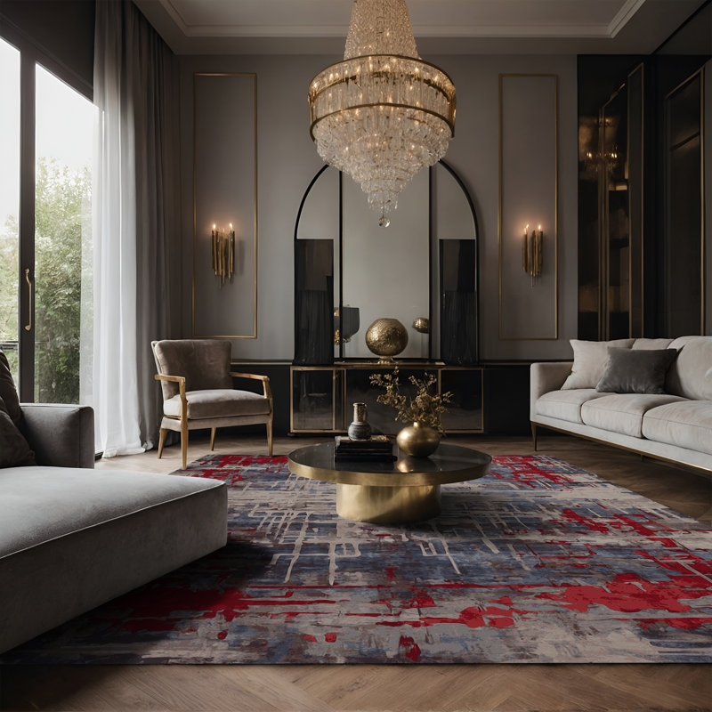 Tapis brun soyeux et moelleux, Rectangle 2 pi x 3 pi