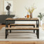 Ensemble de table de salle à manger 3 pièces 55 pouces avec bancs Aithan, ensemble de table de cuisine rustique pour petits espaces, ensemble de salle à manger de style campagne moderne avec banc pour cuisine et salle à manger-1421384761-1508542967