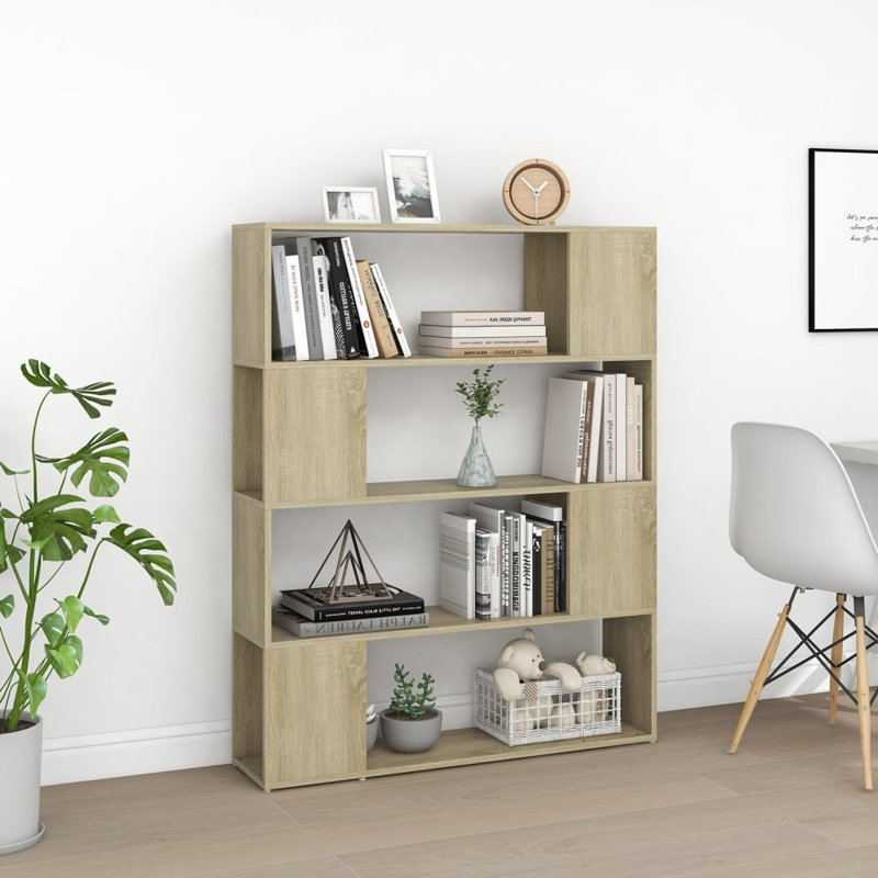 Cashden 124.5cm H x 100cm W Library Bookcase, Oak