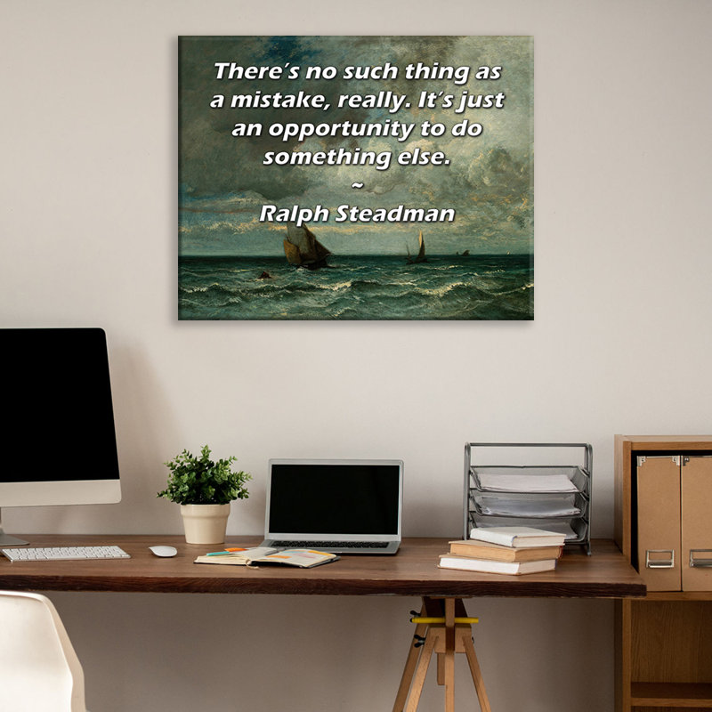 ArtsyQuotes Gallery Wrapped Canvas By Ralph Steadman: "There’s no such thing as a mistake, really. It’s just an opportunity to do something else."