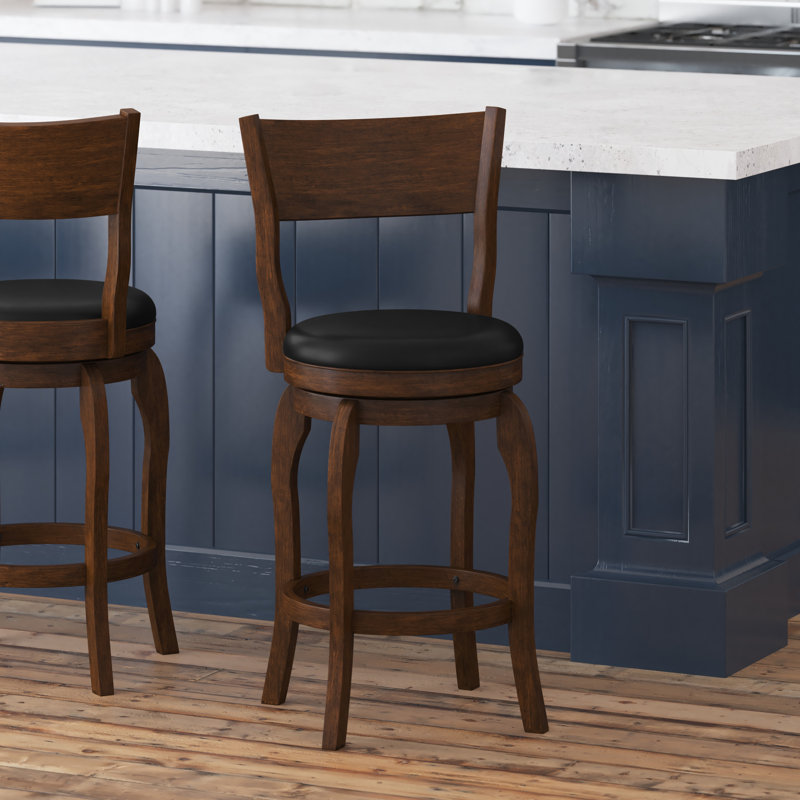 Tabouret de salle à manger Enola, Espresso, Tabouret de comptoir (siège d'une hauteur de 25 p