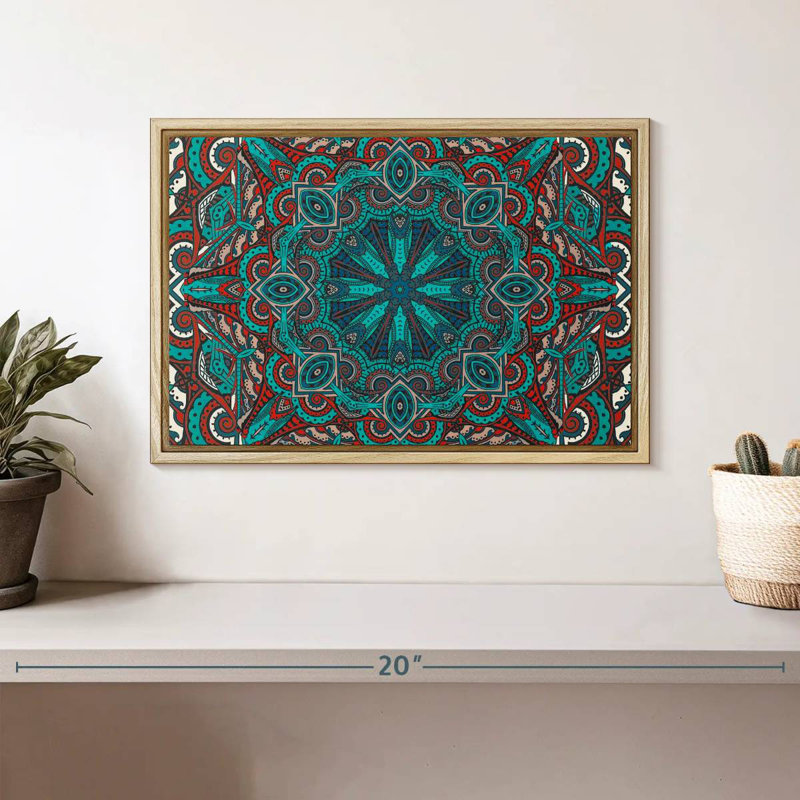 Mer marocaine II, Cadre flottant en bois naturel, 13 po x 9 po