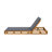 Maolis Patio Acacia Wood Chaise Lounge With Adjustable Backrest & Cushion-204570774