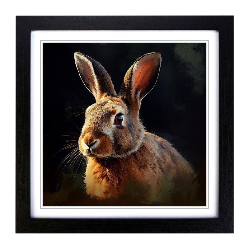 Rabbit Digital - Single Picture Frame Print on Wood, Black