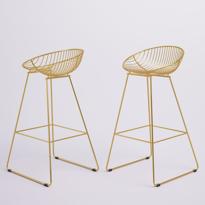 Tabouret de bar 29,5 po Mallery, Or