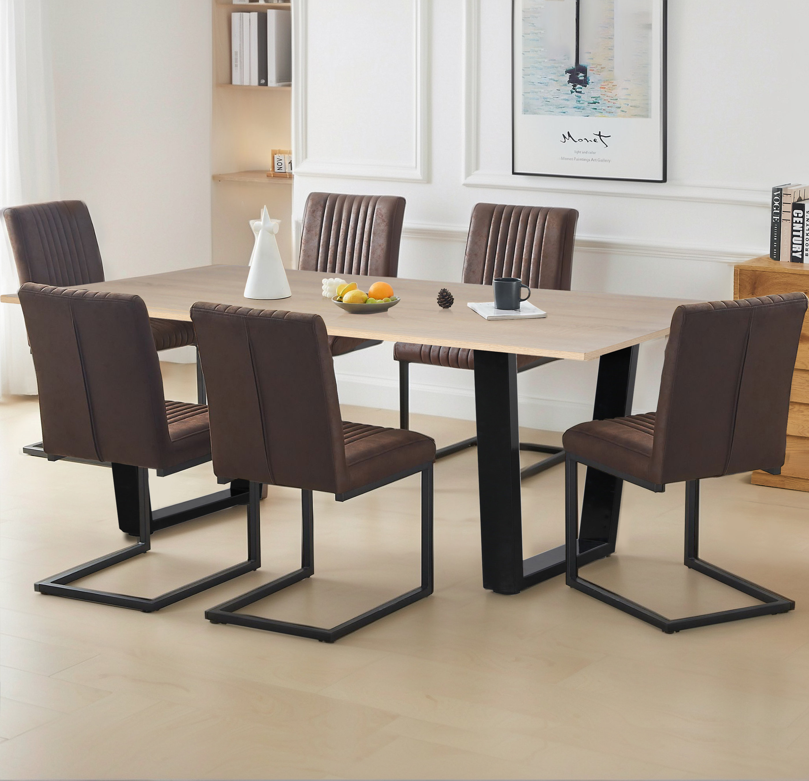 Modern 6 deals person dining table