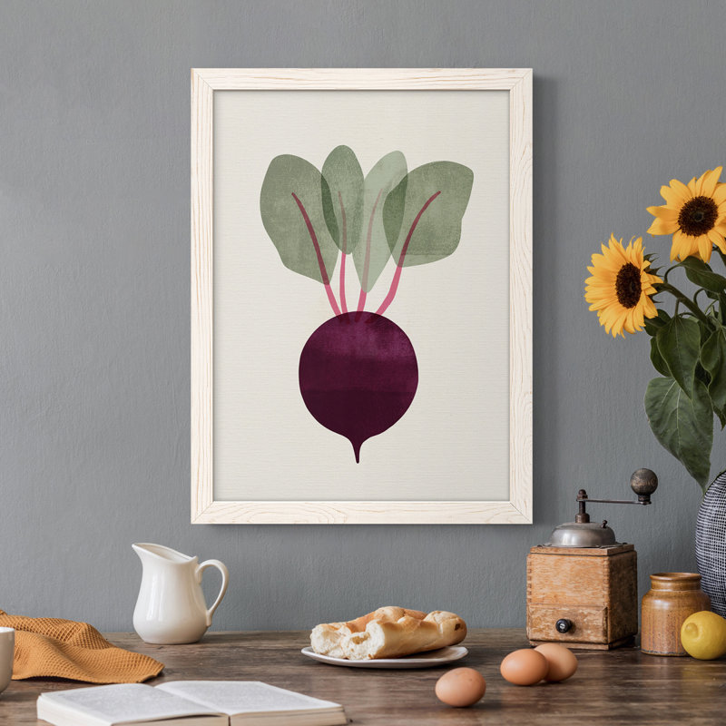 Organic Veg IX - reproduction d'art sur toile, H 20 po x l 24 po x P 1 po, Cadre blanc