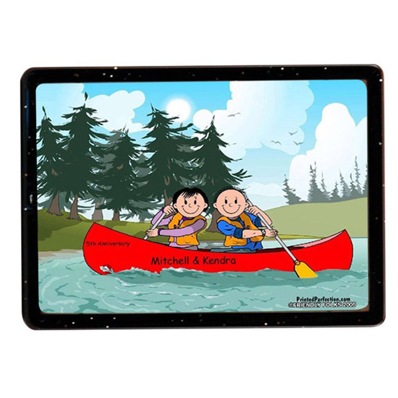 Magnet en acrylique personnalisé pour couple de canoés - excellent cadeau!, Oui