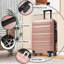Ensemble de valises Hardshell en ABS - Valises légères et durables avec deux roues pivotantes, tailles de bagage à main et pour bagages