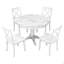 Orisfur. Ensemble de table et chaises de salle à manger 5 pièces pour 4 personnes, table de cuisine en bois massif avec 4 chaises