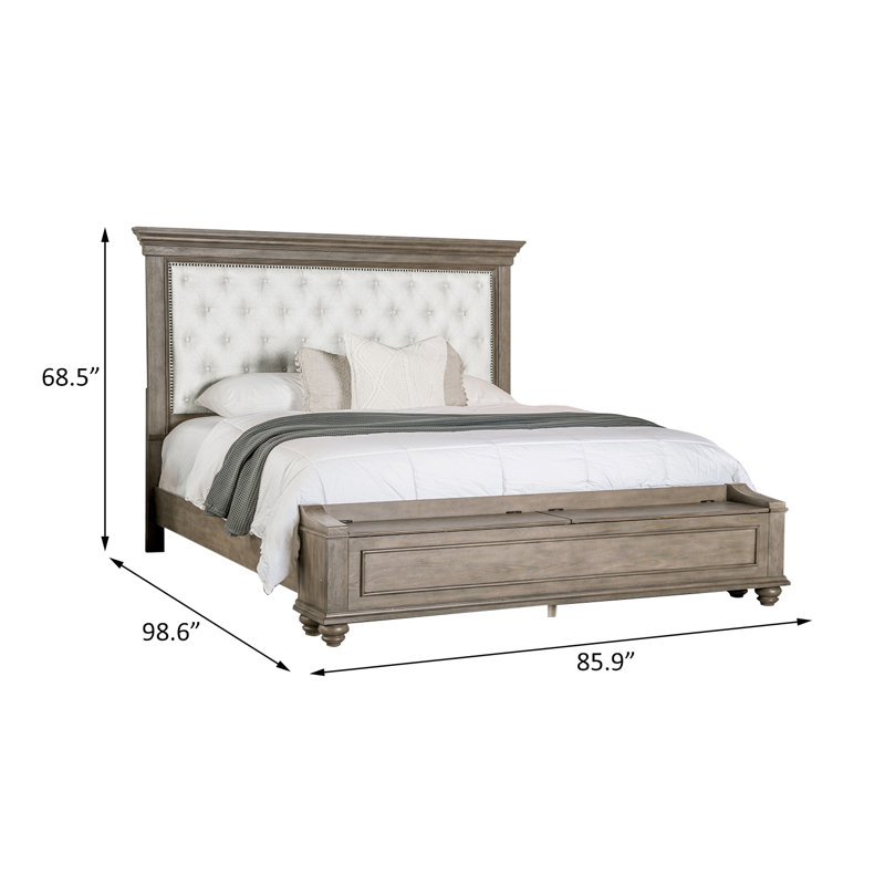 Bed, Aged Oak, King