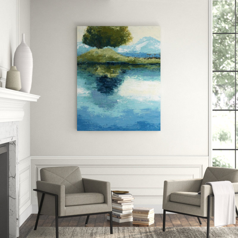 Green Lake Painting by Sara Brown, 50" H x 40" W, Outdoor