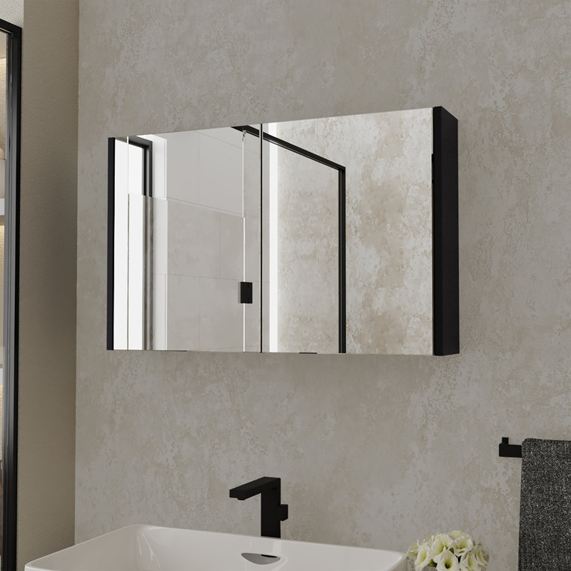Pharmacie Mansfield, salle de bain, Noir mat