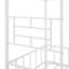 Structure de lit en métal pour lit simple avec support à lattes sans sommier blanc