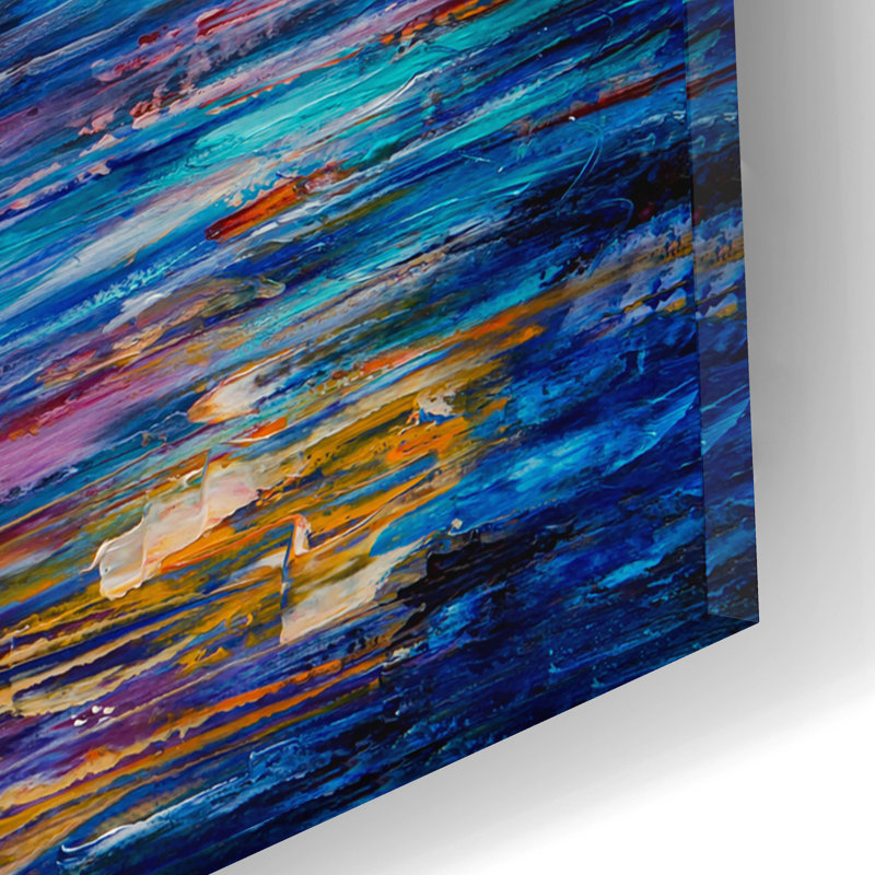 «Wooden Boat At Sunrise» par Lena Owens, H 12 po x l 16 po x P 0,13 po