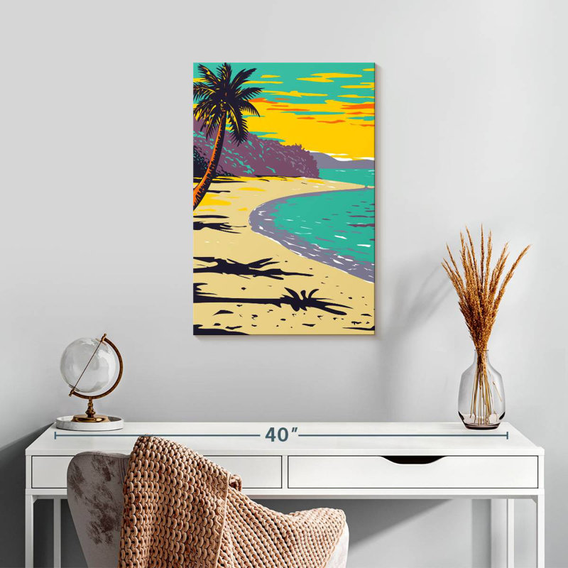 Gillard, coffre abstrait, baie, Gillard, H 24 po x l 16 po