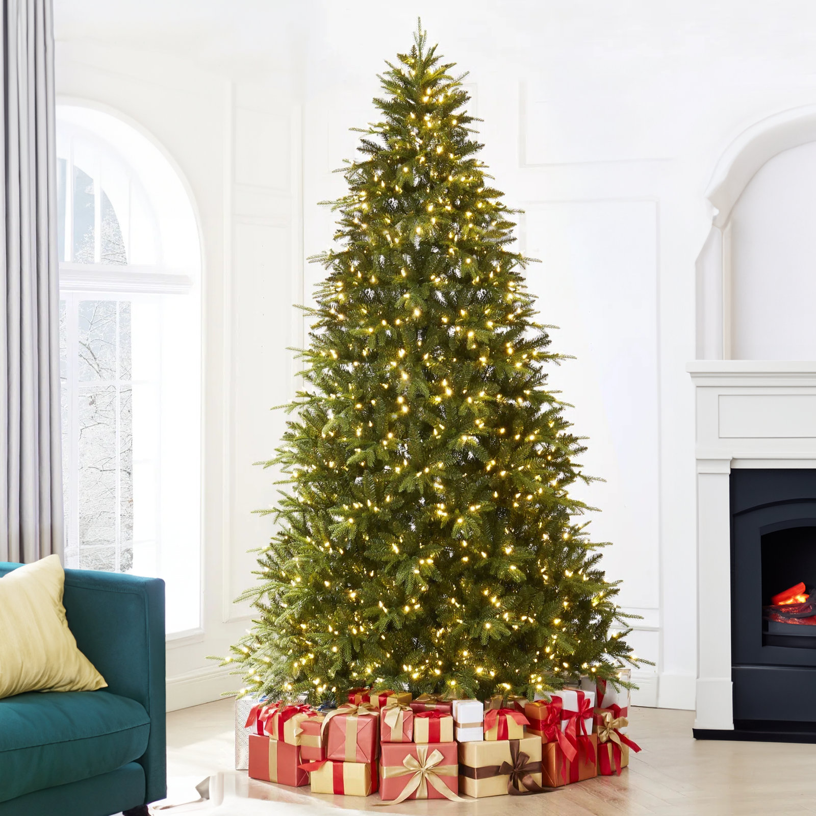 The Holiday Aisle® 6' Lighted Spruce Christmas Tree with Realistic ...