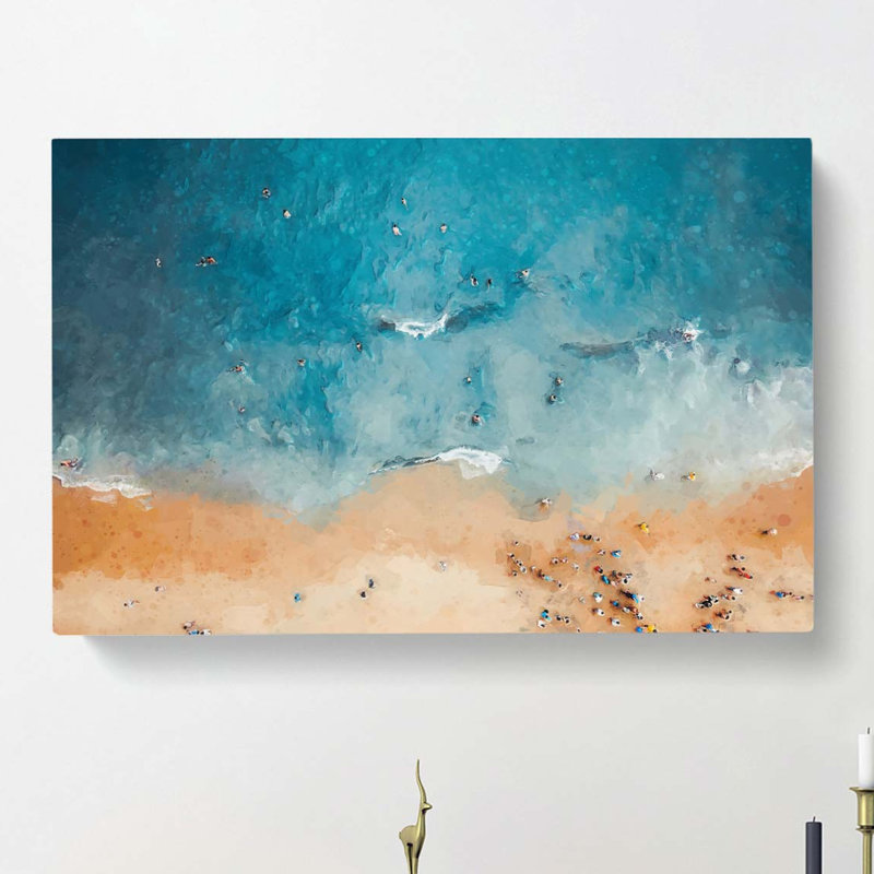 Busy Beach In Brazil - Wrapped Canvas, 35cm H x 50cm W x 3cm D
