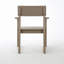 Fauteuils de jardin et d'extérieur en PEHD couleur bois antique avec dossier, design moderniste