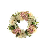 25" Hydrangea And Peony Wreath With Bows