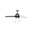 Luminaire intérieur Mulberry de 132 cm (52 ​​po) en nickel brossé avec accents noirs et éclairage DEL intégré