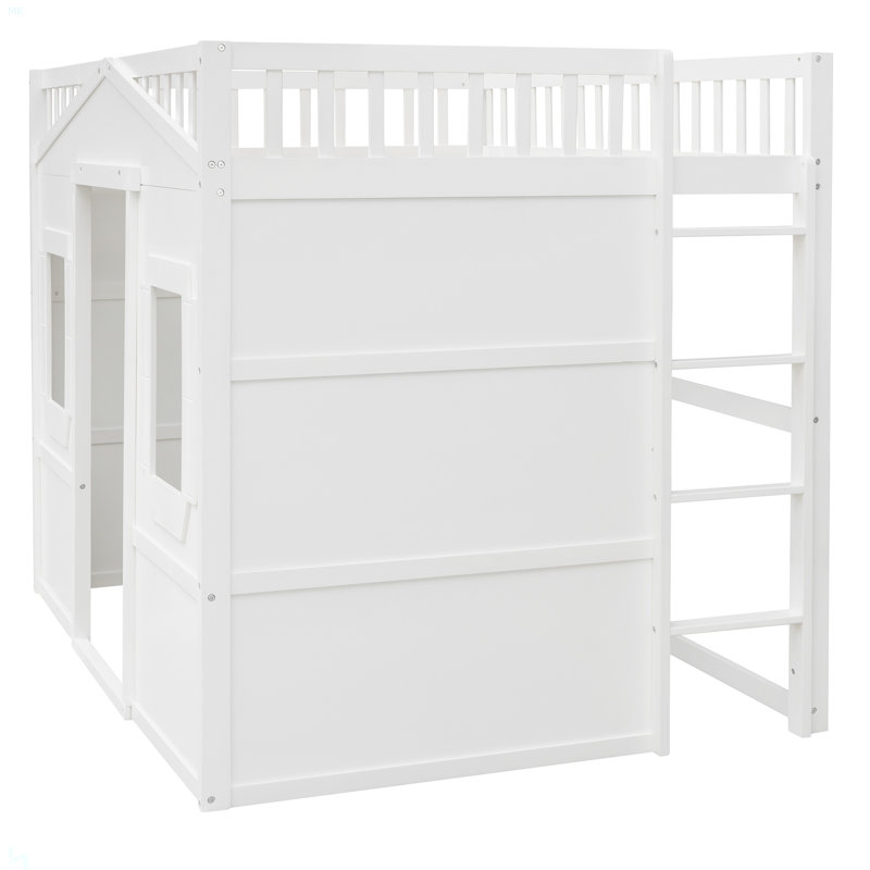 Lit mezzanine avec échelle House, Blanc