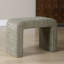 Banc cascade rembourré en polyester vert et brun clair H 18 po x P 15 po x l 24 po