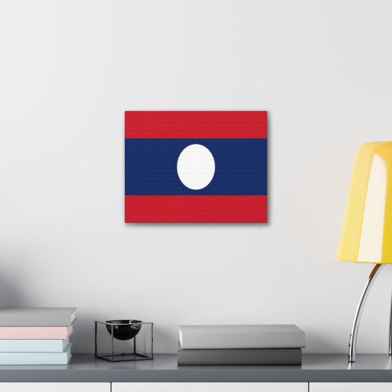 «Laos Country Flag» sur toile, H 24 po x l 30 po