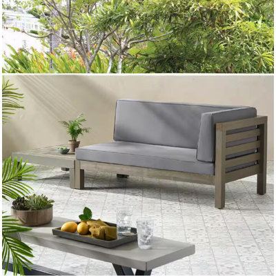 Corner Bench Set With Coffee Table For Backyard