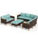 Ensemble de conversation modulaire avec coussins 9 pièces Argyri