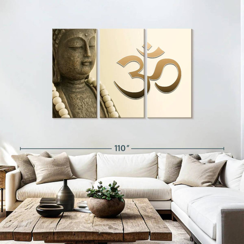 Adella Buddha Om Sign, 48" H x 74" W