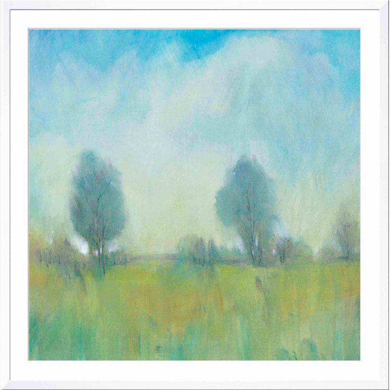 «Summertime II» par Tim O'Toole - peinture encadrée, H 12 po x l 8 po, Blanc