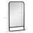 Kornelia Framed Wall Mounted Vanity Mirror in Black