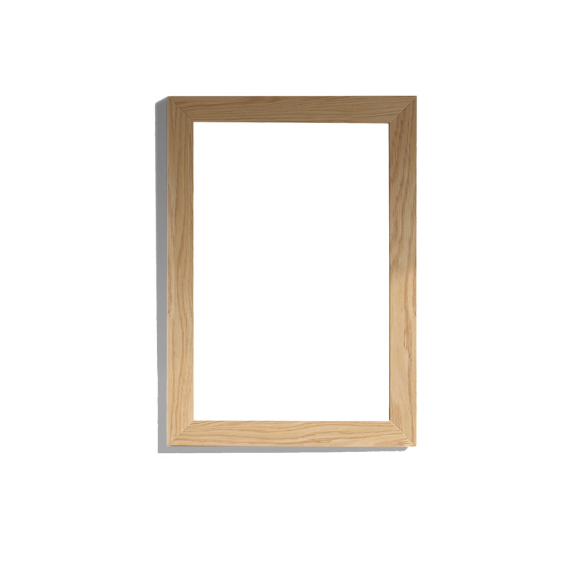 Markes Wood Flat Wall Mirror, 30" H x 24" W, Brown