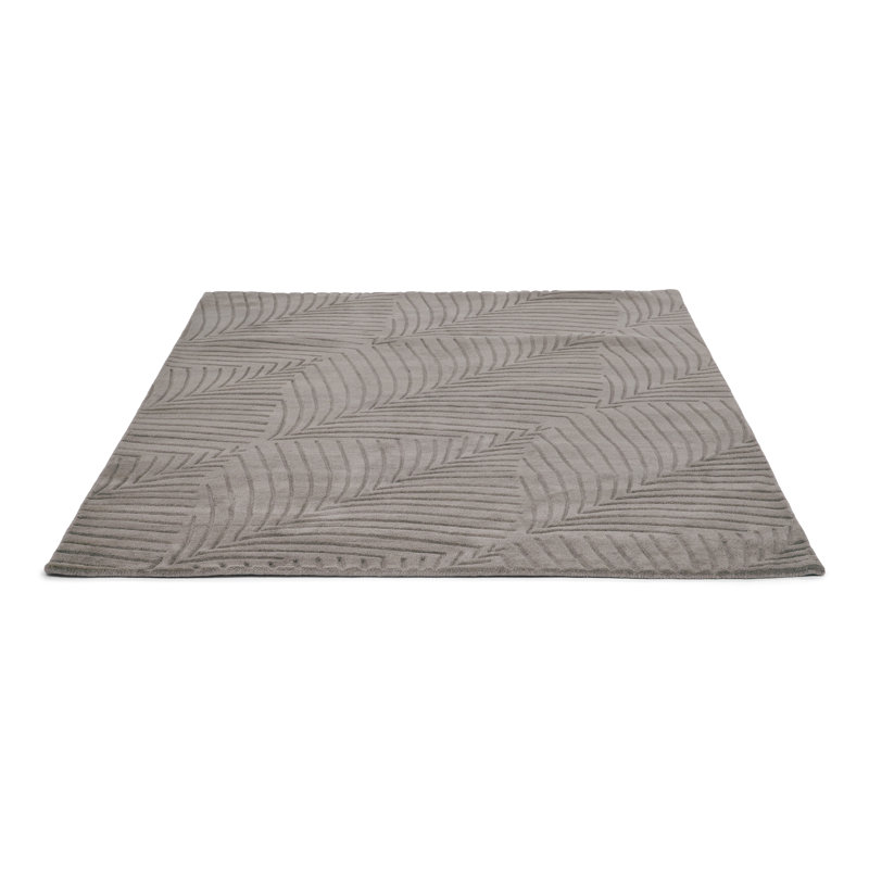 Folia Hand Tufted Wool Area Rug in Gray, Rectangle 8'2" x 11'6"