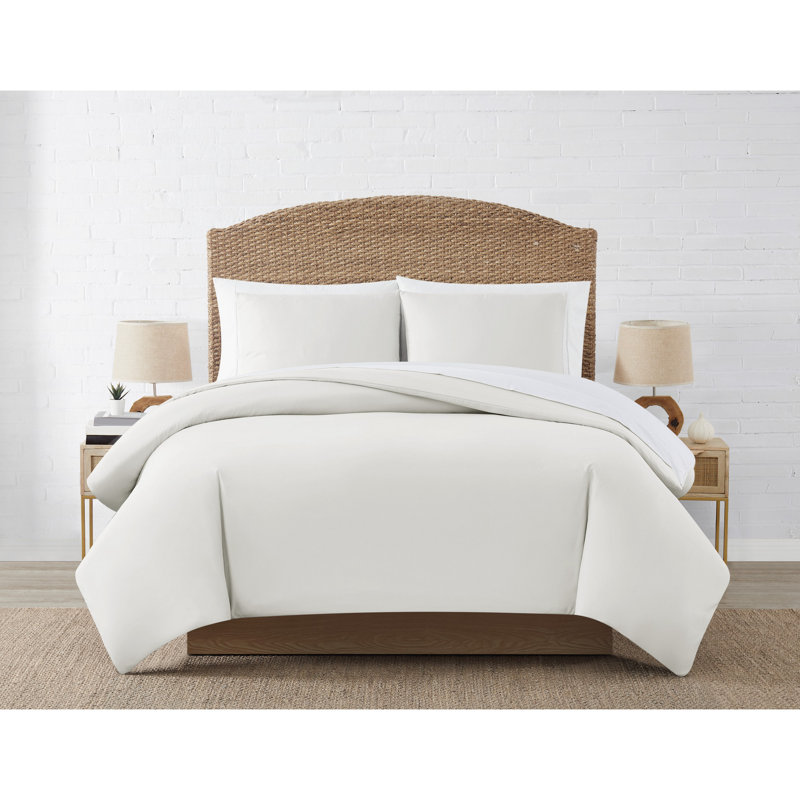 Seashell Ivory King Duvet Cover Set with Microfiber Polyester