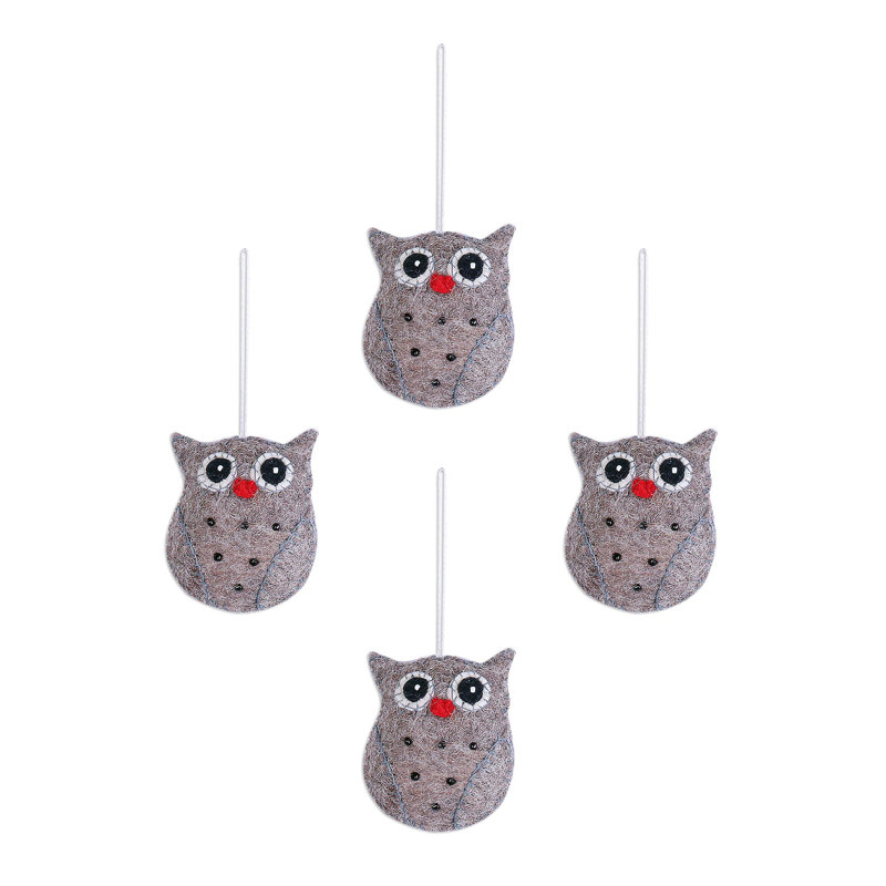 Figurine suspendue en laine minuit quartet