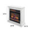 Aracel 23.63'' W White Electric Fireplace & Mantel Package