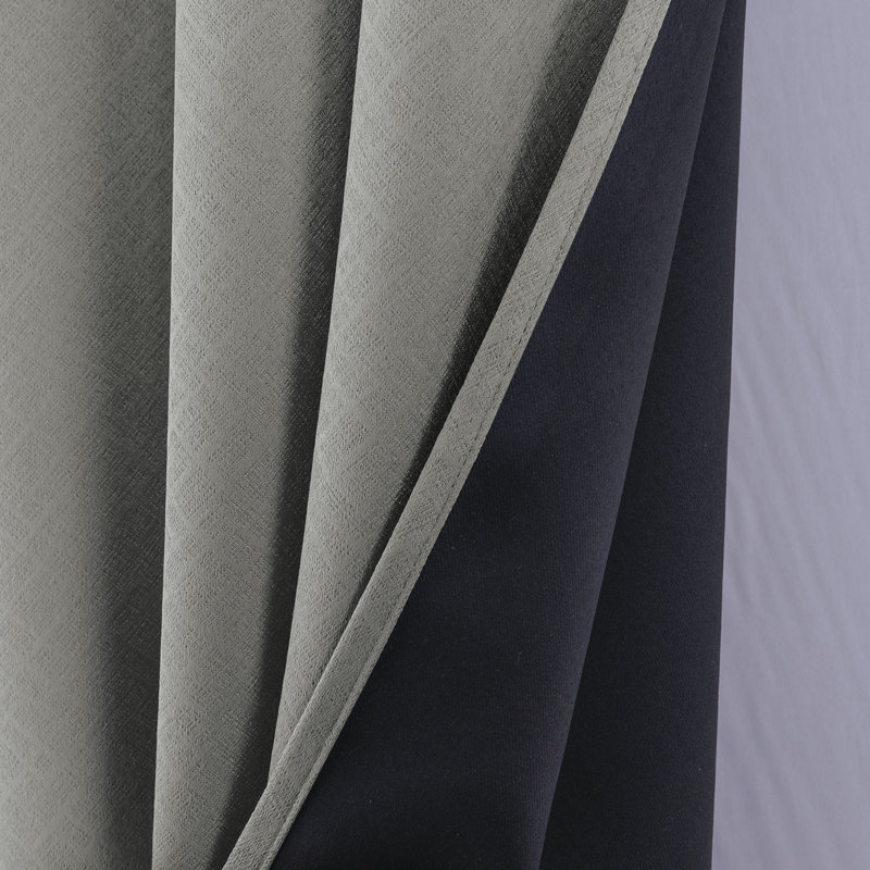 Oakley Embossed Room Darkening Window Curtain, Gray, 52" W x 90" L