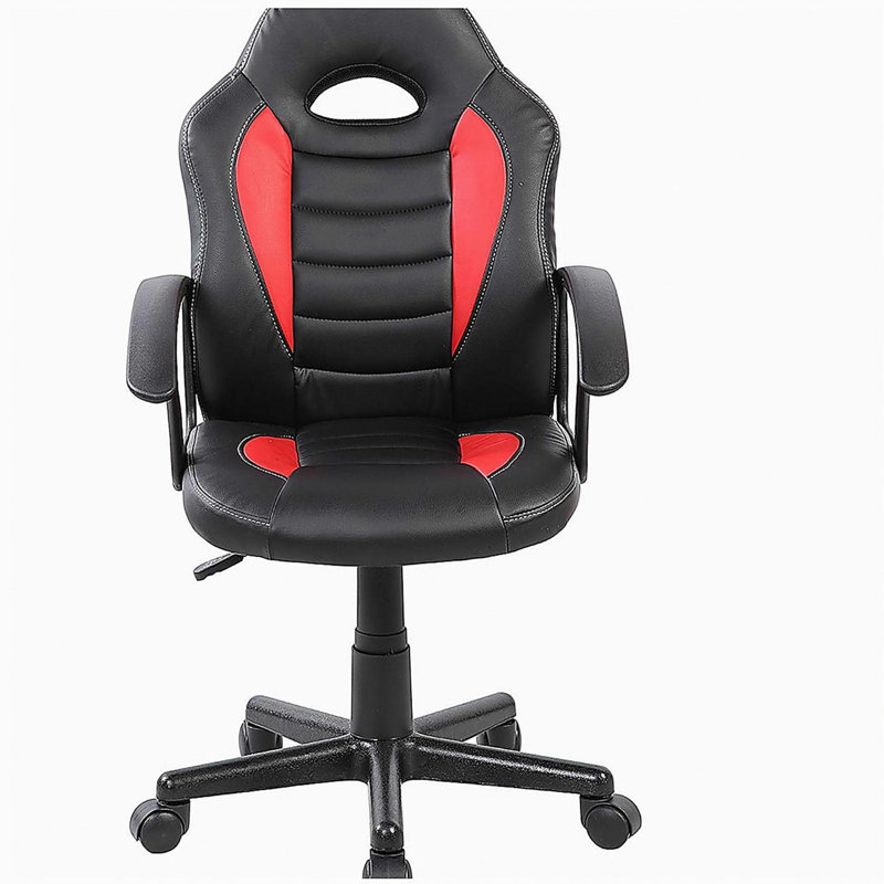 Fauteuil de course pour enfants et jeu mobile avec roues, rouge