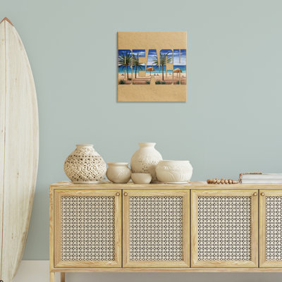 Art mural sur toile, "Tropical Beach" par Art Brands, LLC.