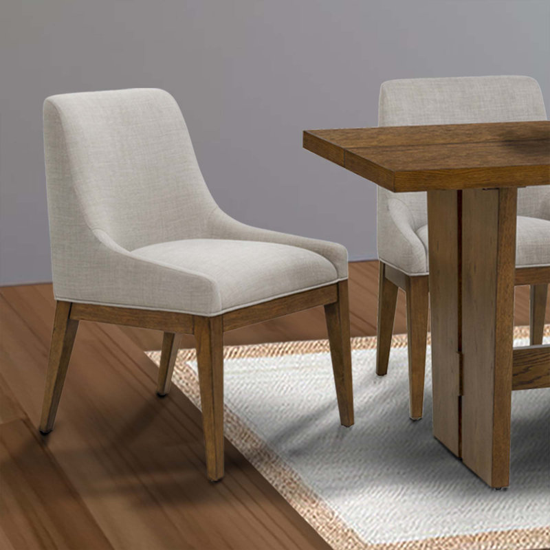 Chaise de salle à manger rembourrée, ensemble de 2