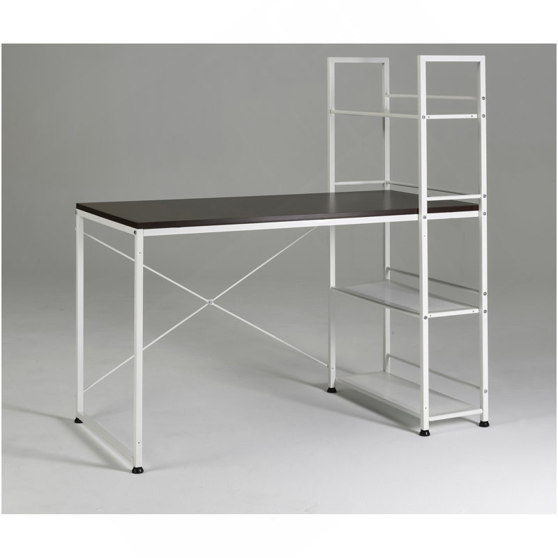 Bureau réversible en bois Smart Workstation blanc / brun