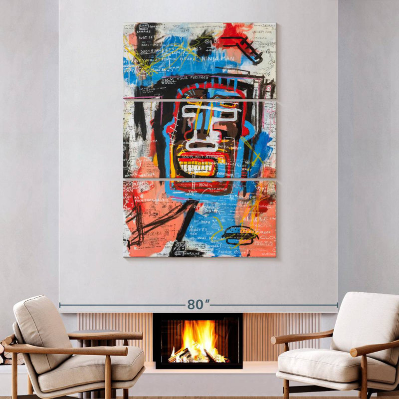 Avery Ninja Face, 74" H x 48" W