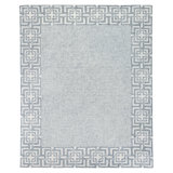 Caprice Oriental Handmade Wool Aqua Area Rug