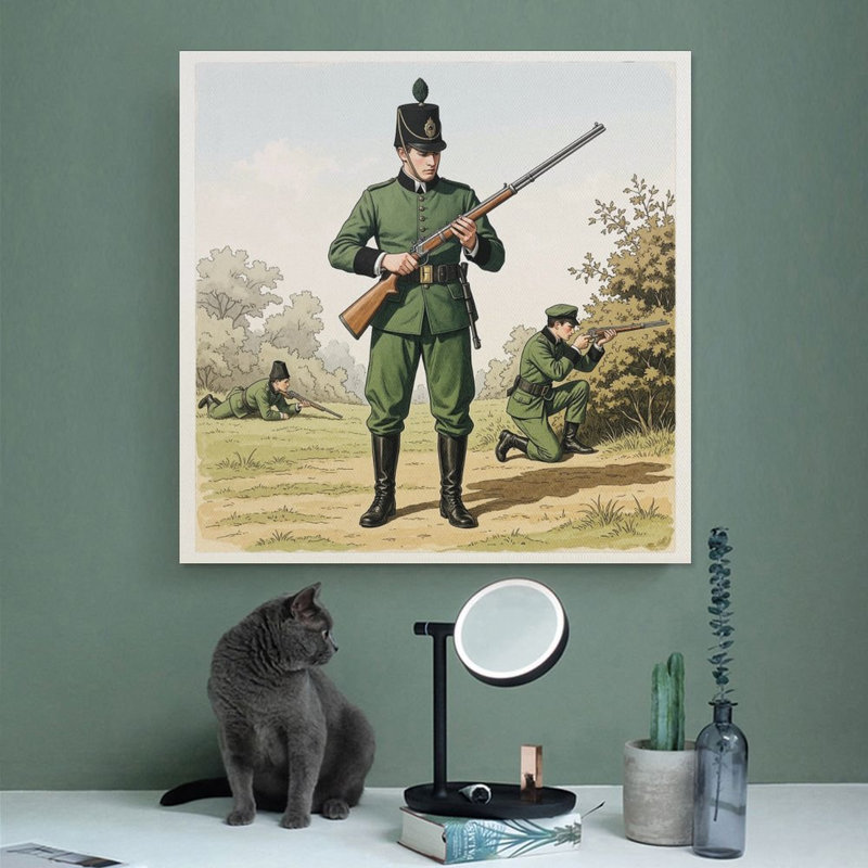 Impression sur toile, art mural North York Militia-2, affiche rétro, 20 x 20 po
