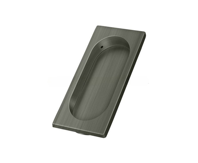 Deltana FP4134U15A Flush Pull, Large, 3-7/8" x 1-5/8" x 3/8" in Antique Nickel, Antique Nickel