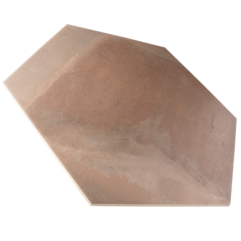 Argillos Hex 20-1/2 In. X 23-5/8 In. Porcelain Floor And Wall Tile, Brown