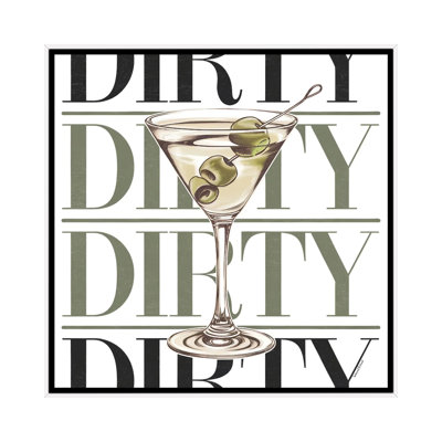 Dirty Martini Glass by Lettered & Lined - Gallery-Wrapped Canvas Giclée on Canvas