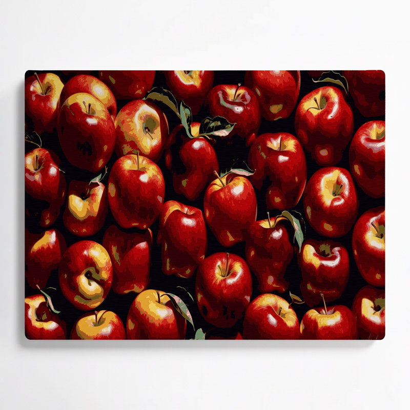 Art mural en métal «Fruit Apple Red», H 8 po x l 10 po
